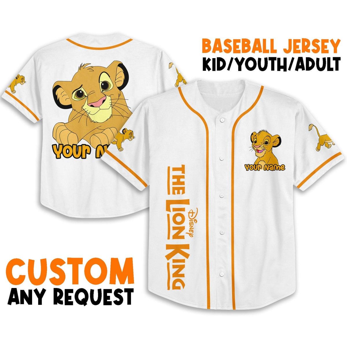 Mckenzieshoponline The Lion King Baby White Sports Disney Personalized Baseball Jersey For Fans - Image 2
