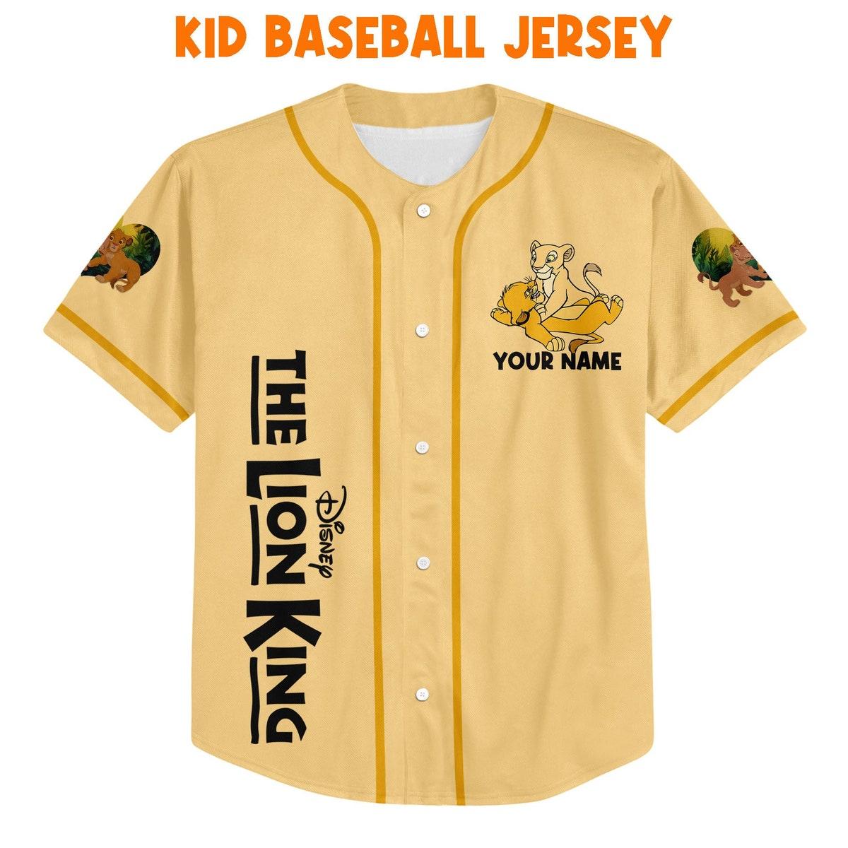 Mckenzieshoponline The Lion King Couple Baby Simba Nala Disney Personalized Baseball Jersey For Fans - Image 3