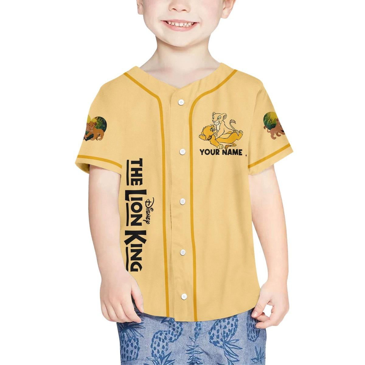 Mckenzieshoponline The Lion King Couple Baby Simba Nala Disney Personalized Baseball Jersey For Fans - Image 5