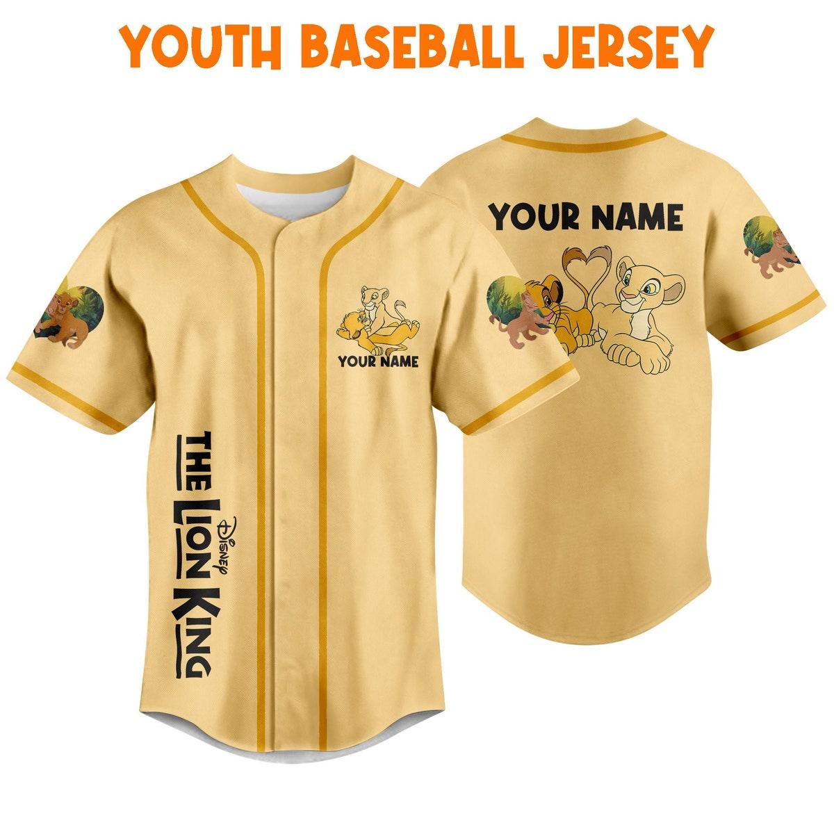 Mckenzieshoponline The Lion King Couple Baby Simba Nala Disney Personalized Baseball Jersey For Fans - Image 6