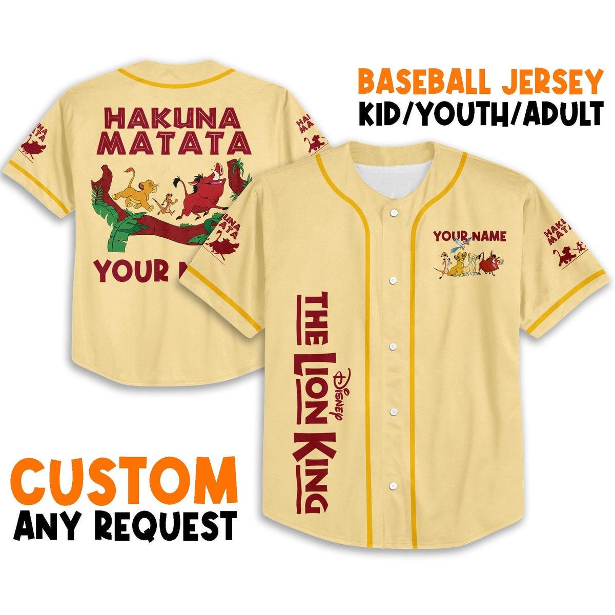 Mckenzieshoponline The Lion King Hakuna Matata Friends Disney Personalized Baseball Jersey For Fans