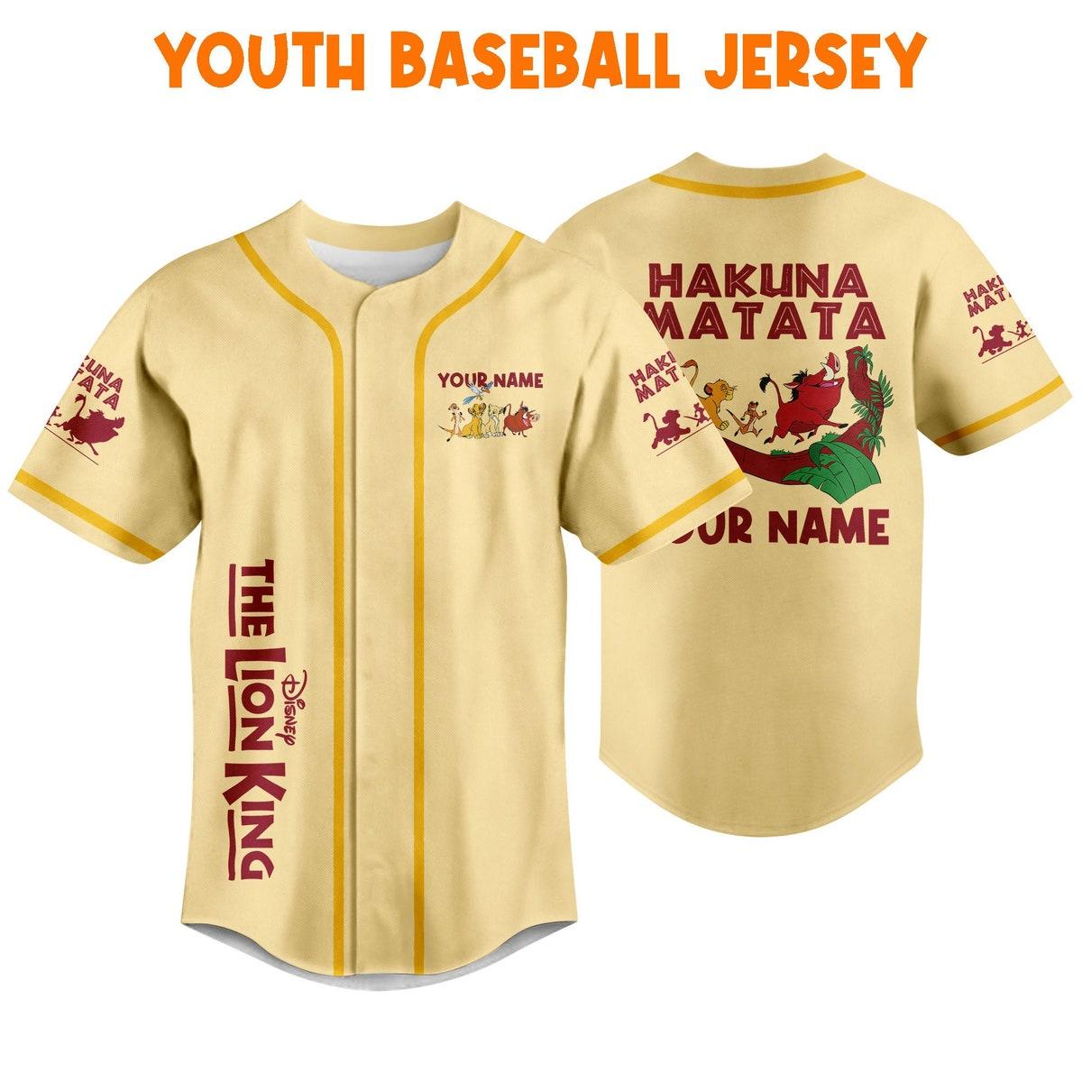 Mckenzieshoponline The Lion King Hakuna Matata Friends Disney Personalized Baseball Jersey For Fans - Image 6