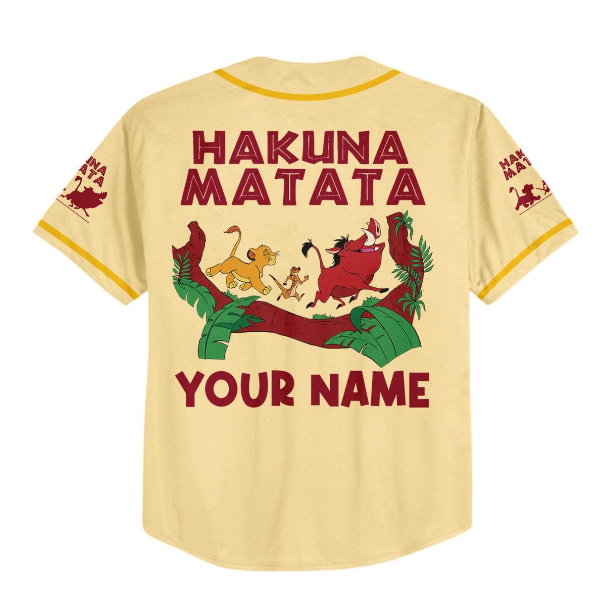 Mckenzieshoponline The Lion King Hakuna Matata Friends Disney Personalized Baseball Jersey For Fans - Image 4
