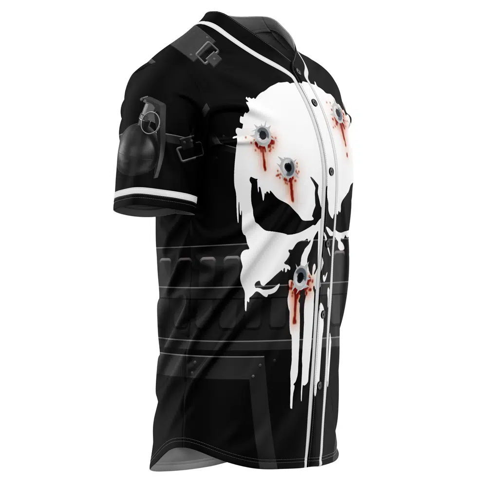 Mckenzieshoponline The Punisher Cosplay Marvel Personalized Baseball Jersey For Fans - Image 2