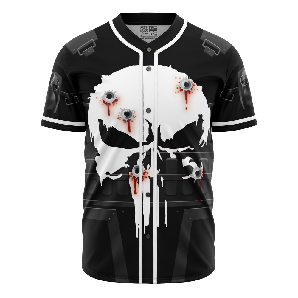 Mckenzieshoponline The Punisher Cosplay Marvel Personalized Baseball Jersey For Fans