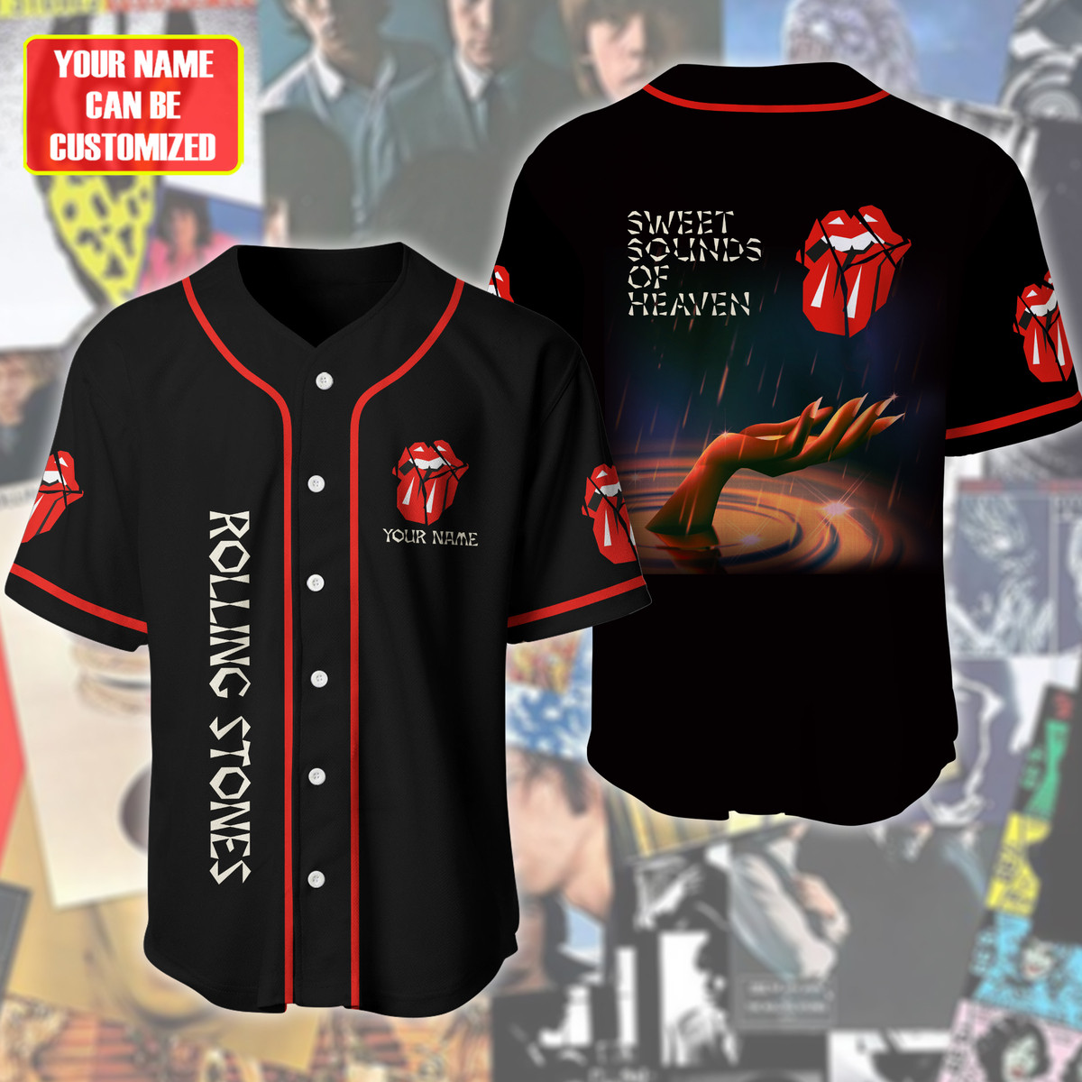 Jerseytrend The Rolling Stones Sweat Sounds Of Heaven Personalized Baseball Jersey For Fans - Image 2