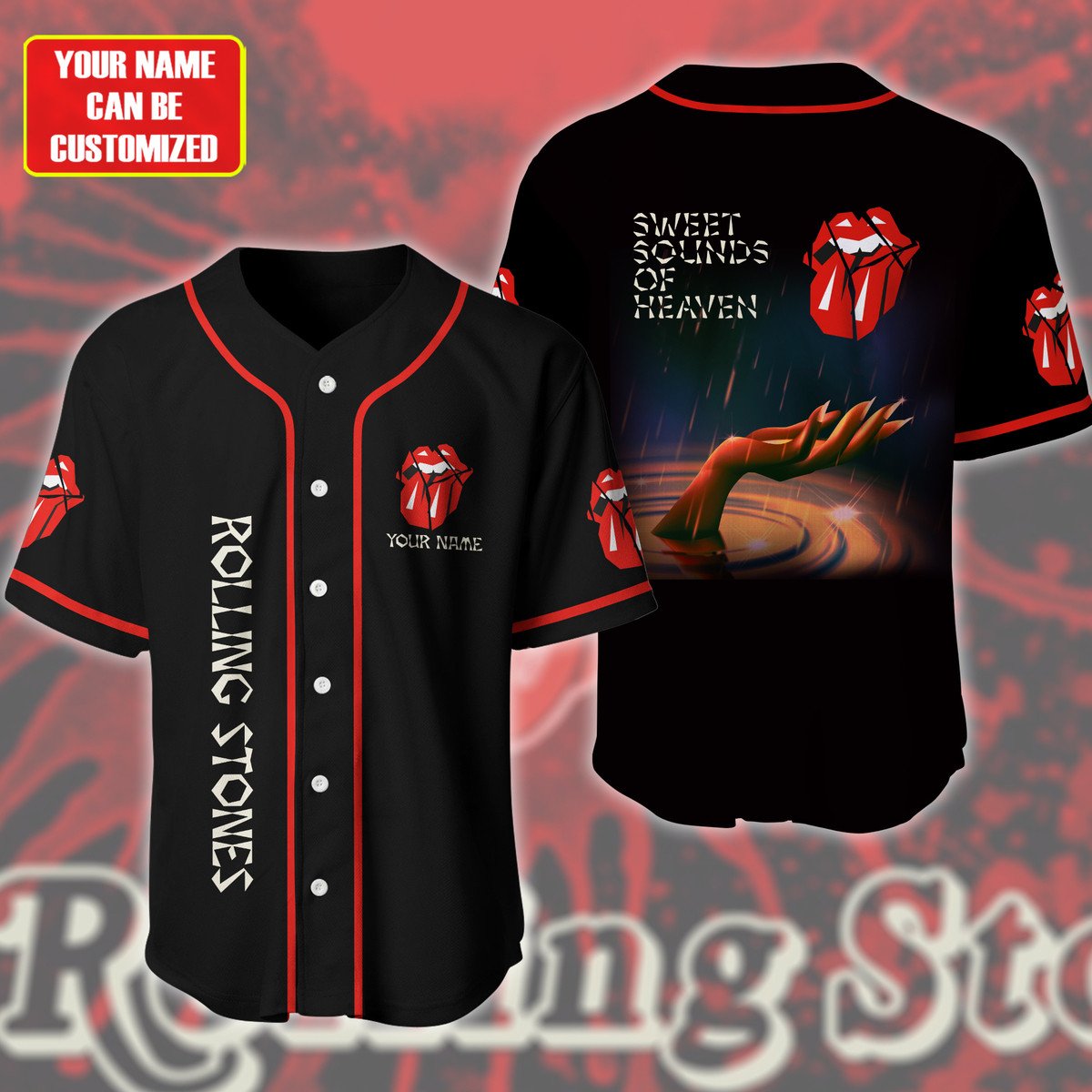 Jerseytrend The Rolling Stones Sweat Sounds Of Heaven Personalized Baseball Jersey For Fans