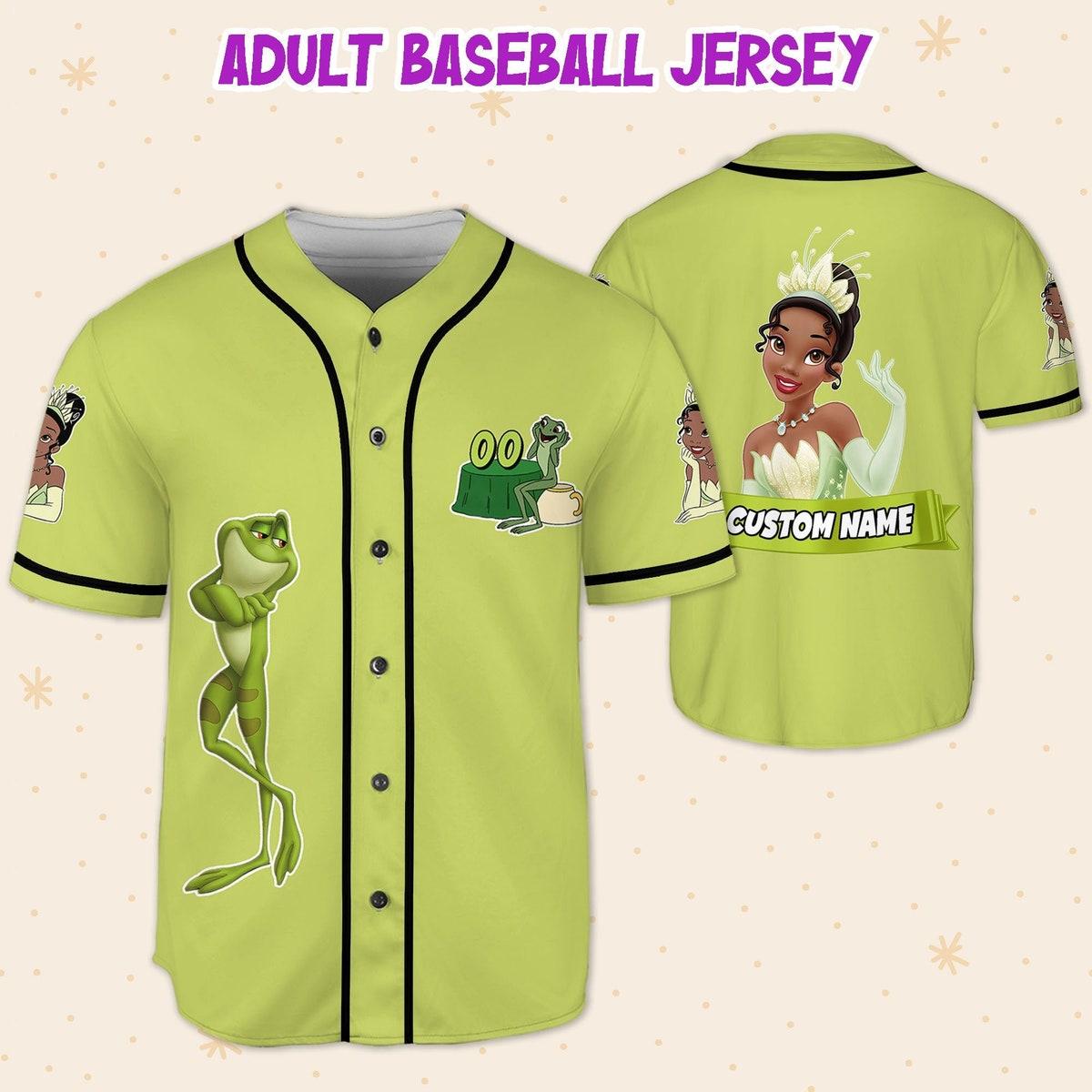Mckenzieshoponline Tiana Green Black Adult Disney Personalized Baseball Jersey For Fans - Image 6
