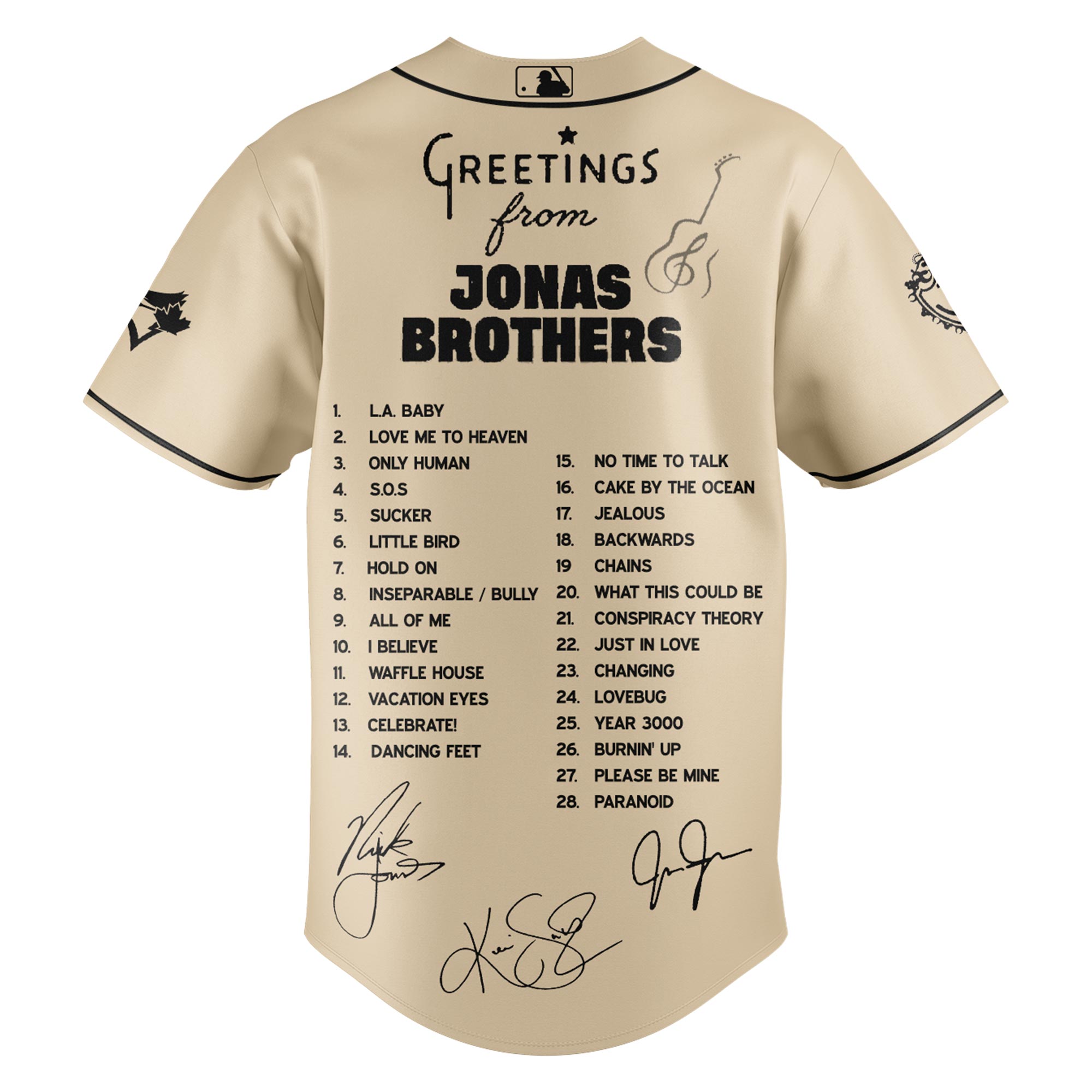 Jerseytrend Toronto Blue Jays MLB x Greetings From Jonas Brothers Personalized Baseball Jersey For Fans - Image 4