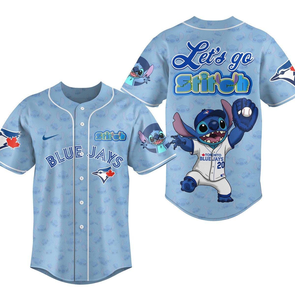 Mckenzieshoponline Toronto Blue Jays MLB x Lilo & Stitch Disney Personalized Baseball Jersey For Fans