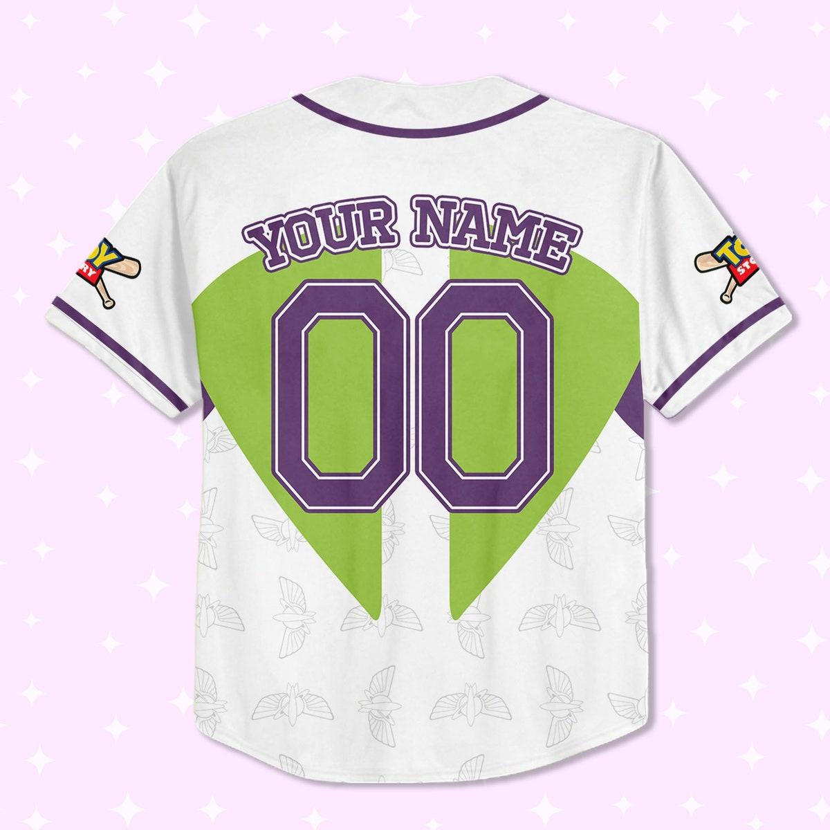 Mckenzieshoponline Toy Story Buzz Lightyear Green Disney Personalized Baseball Jersey For Fans - Image 4
