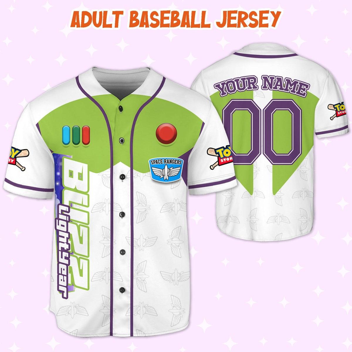 Mckenzieshoponline Toy Story Buzz Lightyear Green Disney Personalized Baseball Jersey For Fans - Image 6