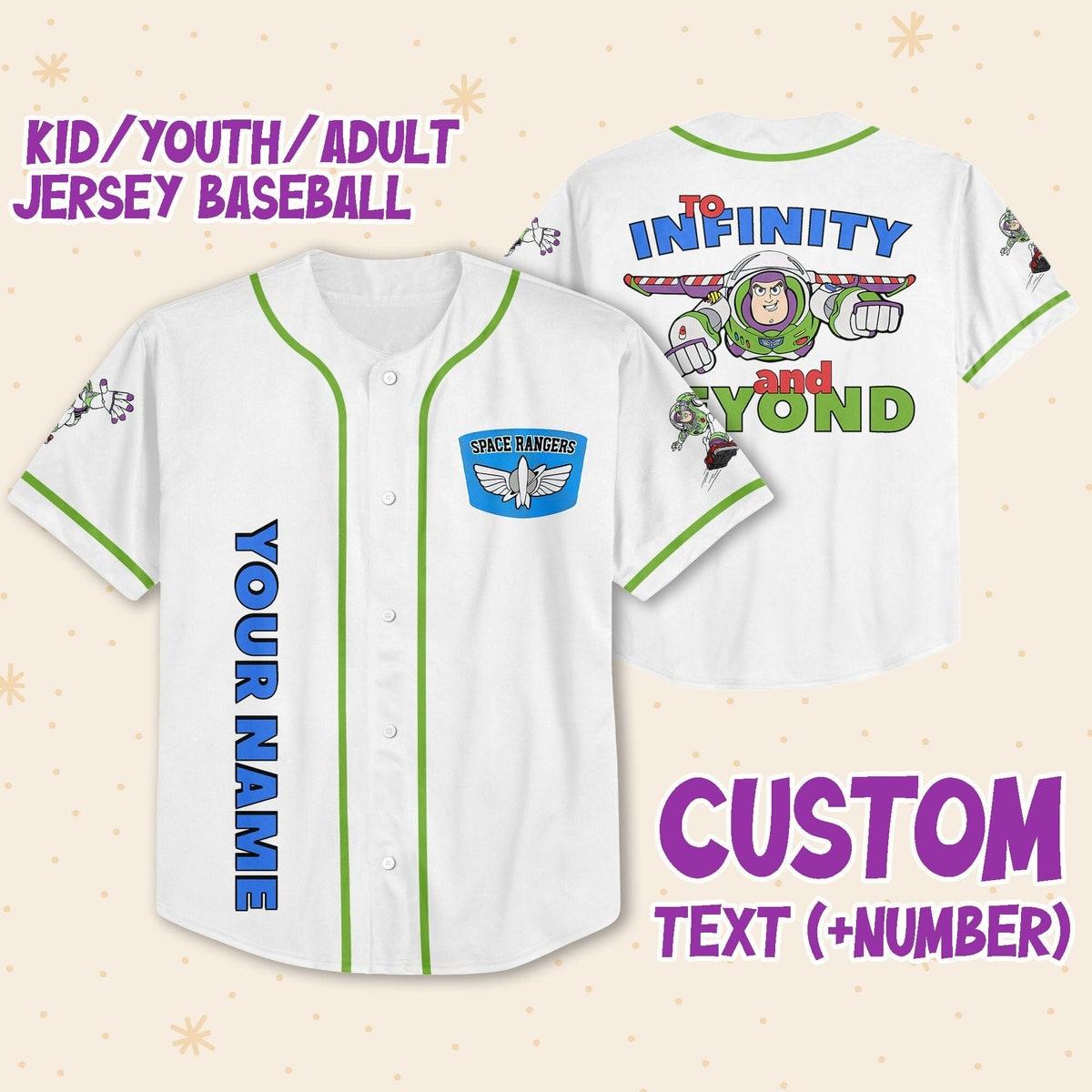 Mckenzieshoponline Toy Story Buzz Lightyear To Infinity And Beyond Personalized Baseball Jersey For Fans