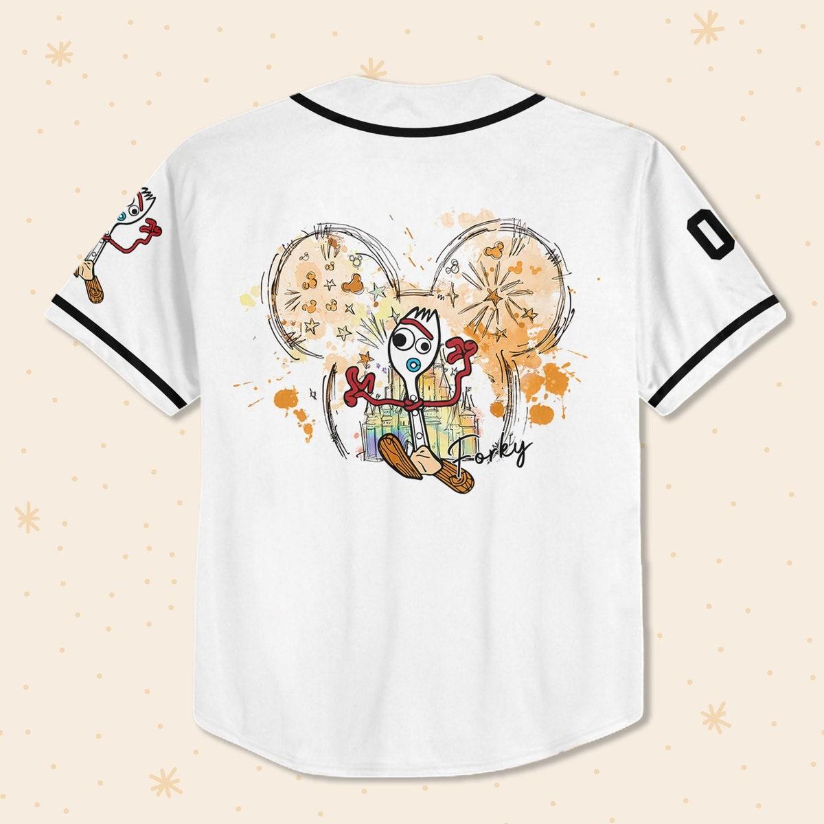 Mckenzieshoponline Toy Story Mickey Head Forky Cute Personalized Baseball Jersey For Fans - Image 4