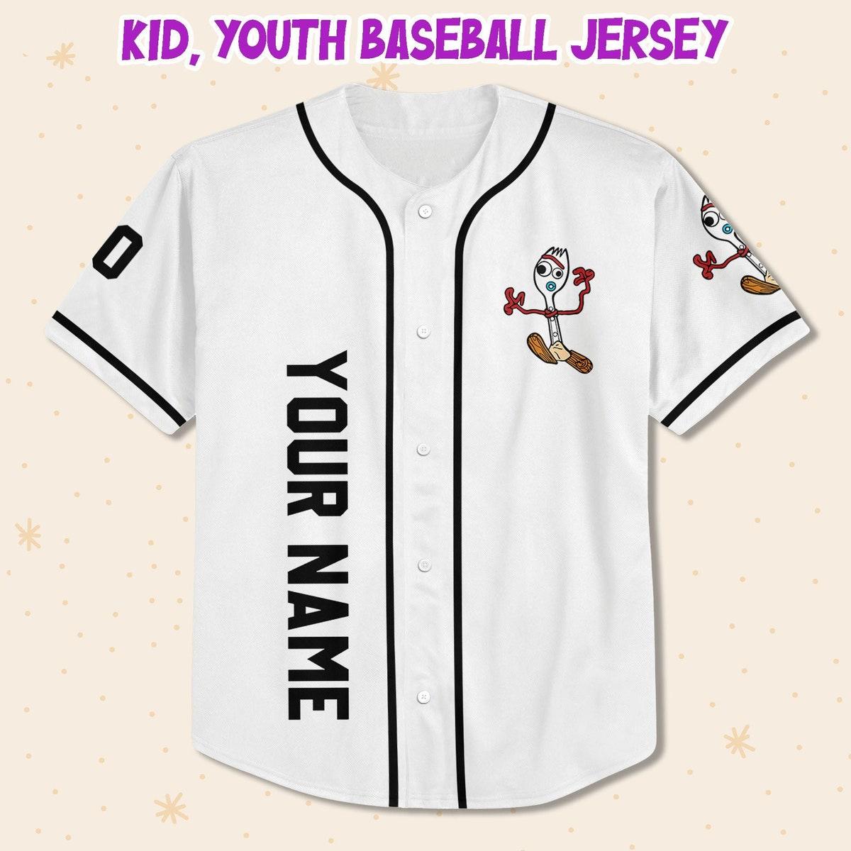 Mckenzieshoponline Toy Story Mickey Head Forky Cute Personalized Baseball Jersey For Fans - Image 3