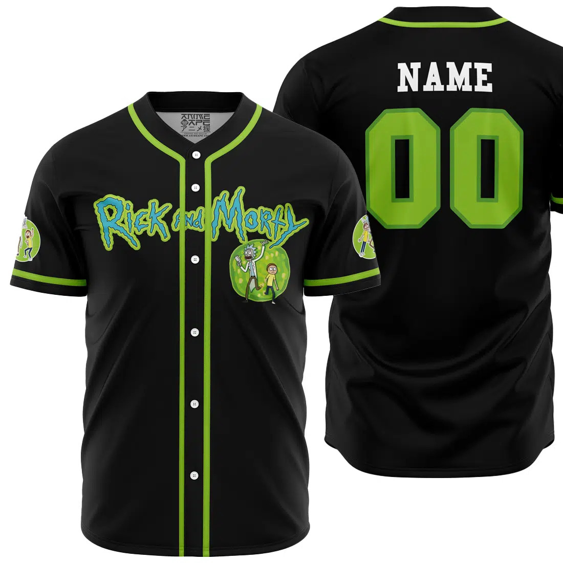 Mckenzieshoponline Trippy Cosmic Rick and Morty Personalized Baseball Jersey For Fans