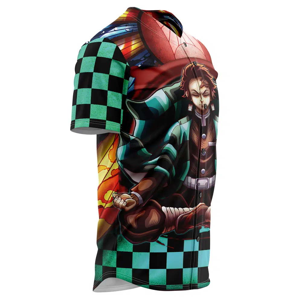 Mckenzieshoponline Trippy Kamado Tanjiro Demon Slayer Personalized Baseball Jersey For Fans Without Piping - Image 2