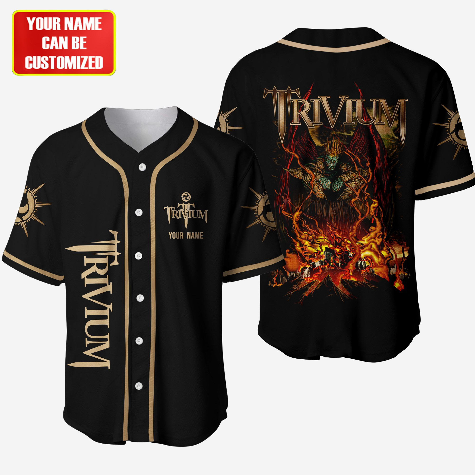 Jerseytrend Trivium Band Personalized Baseball Jersey For Fans - Image 2