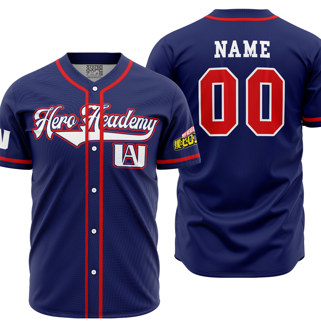 Mckenzieshoponline UA Training Uniform My Hero Academia Personalized Baseball Jersey For Fans