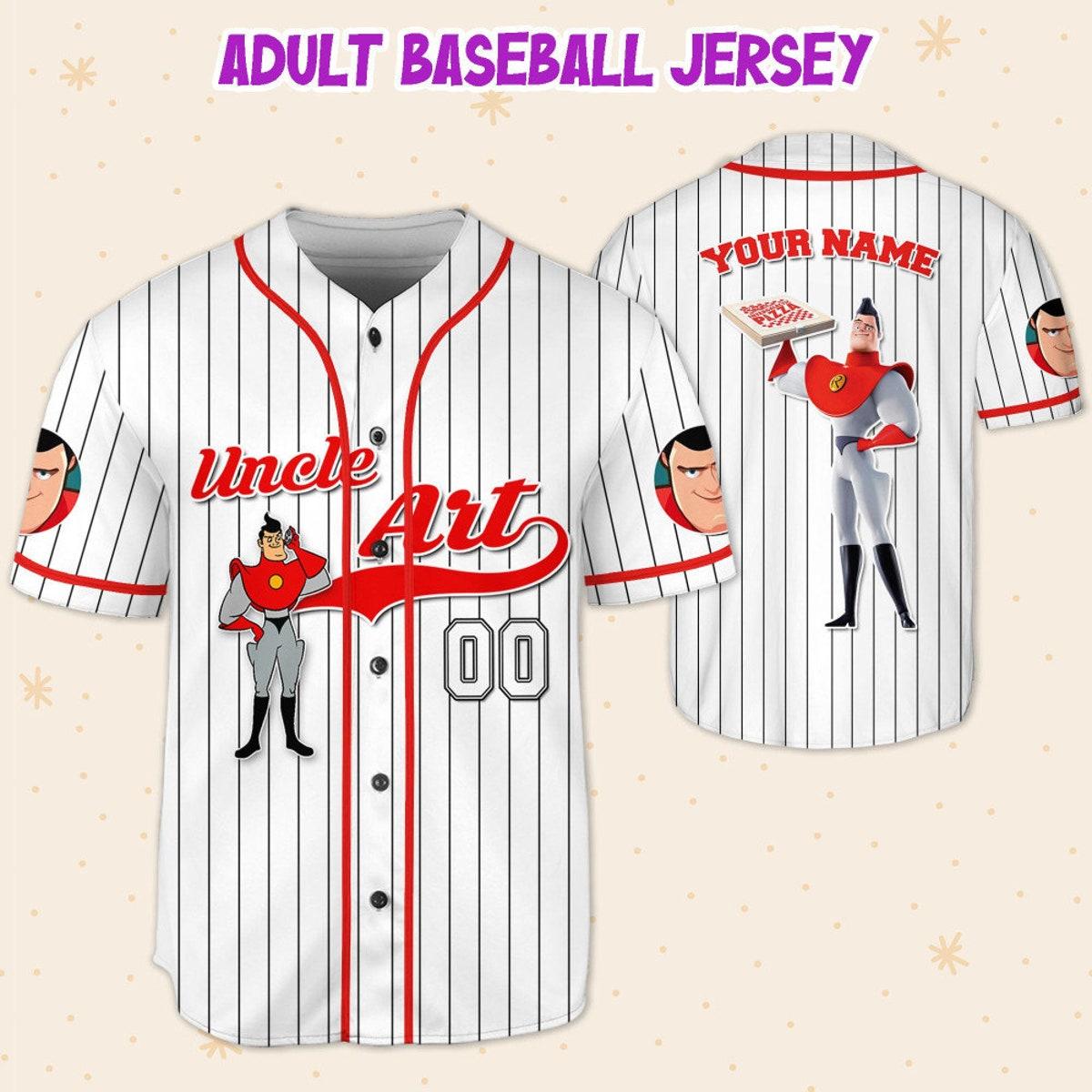 Mckenzieshoponline Uncle Art Robinson White Meet The Robinsons Personalized Baseball Jersey For Fans - Image 6