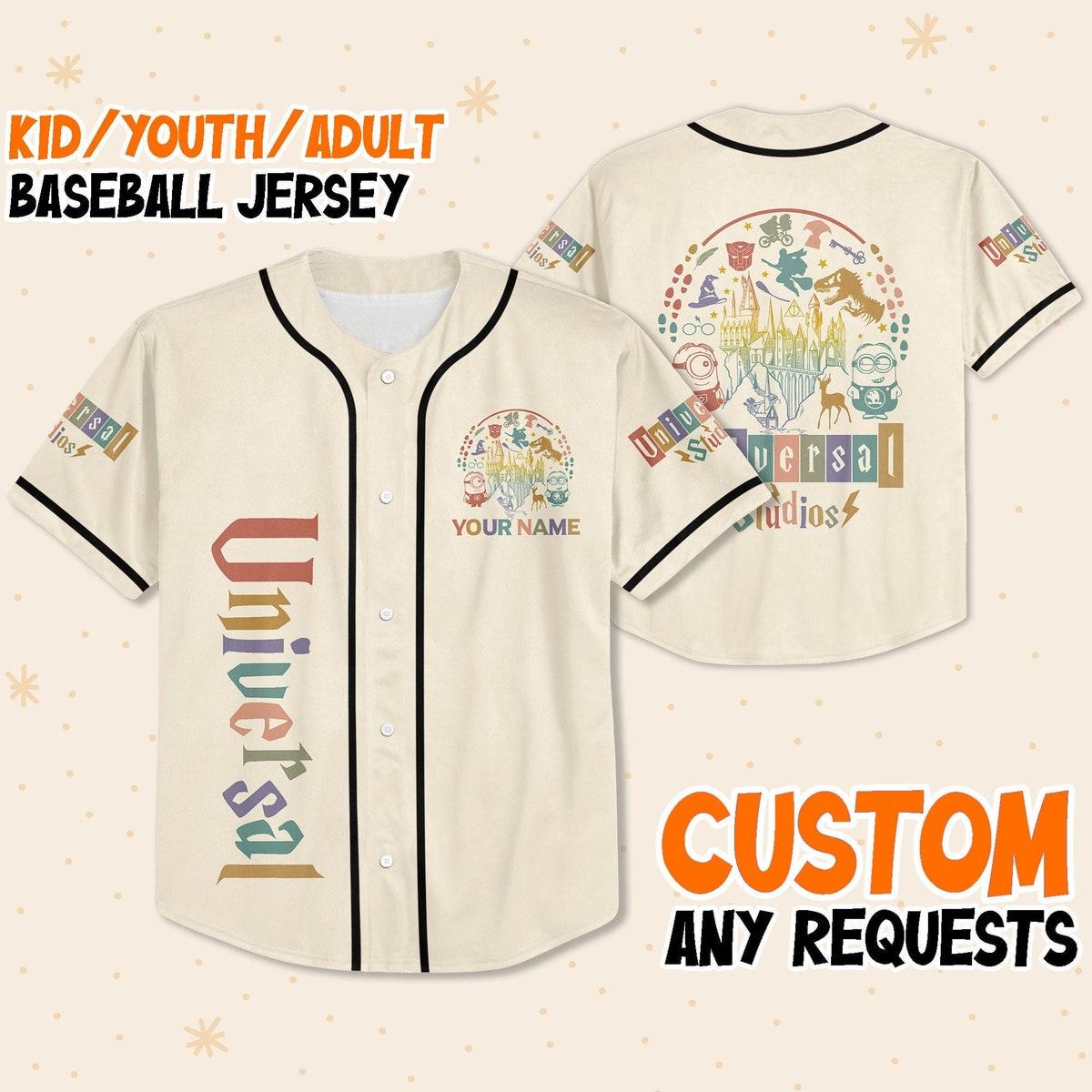 Mckenzieshoponline Universal Studio Vintage Characters Disney Personalized Baseball Jersey For Fans