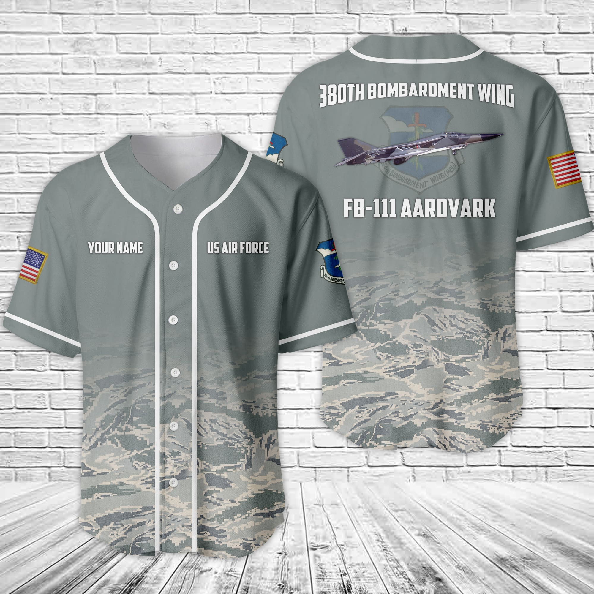 Jerseytrend US Air Force 380th Bombardment Wing Personalized Baseball Jersey For Fans