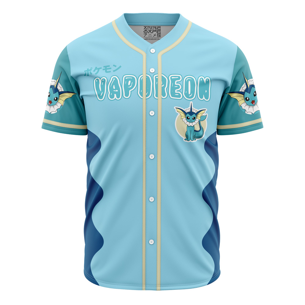Mckenzieshoponline Vaporeon Eeveelution Pokemon Personalized Baseball Jersey For Fans
