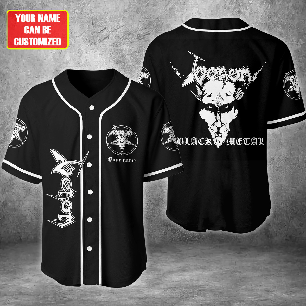 Jerseytrend Venom Band Black Metal Personalized Baseball Jersey For Fans - Image 2