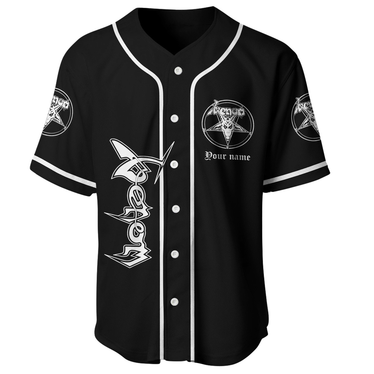 Jerseytrend Venom Band Black Metal Personalized Baseball Jersey For Fans - Image 4