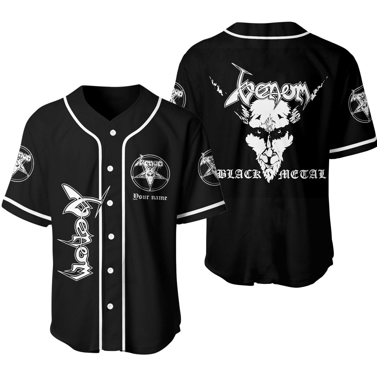 Jerseytrend Venom Band Black Metal Personalized Baseball Jersey For Fans - Image 3