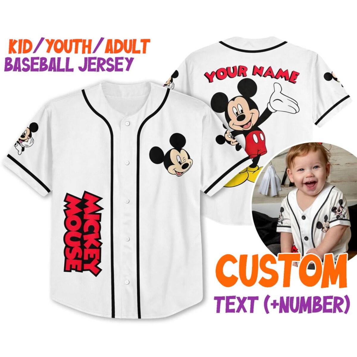 Mckenzieshoponline Vintage Disney Cute Mickey Mouse Personalized Baseball Jersey For Fans