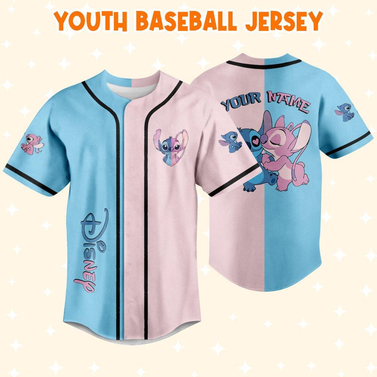Mckenzieshoponline Vintage Disney Stitch And Angel Personalized Baseball Jersey For Fans - Image 6