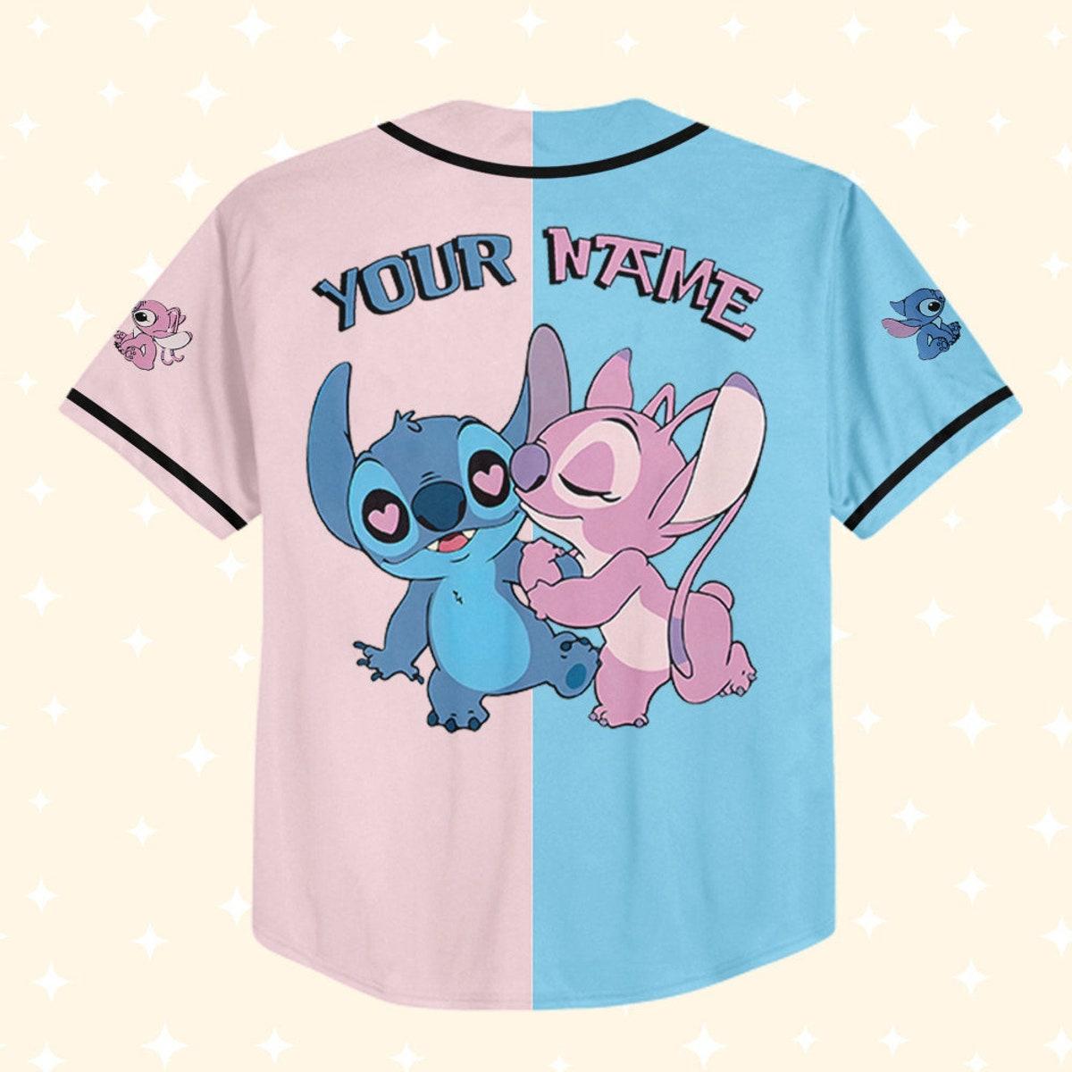 Mckenzieshoponline Vintage Disney Stitch And Angel Personalized Baseball Jersey For Fans - Image 4