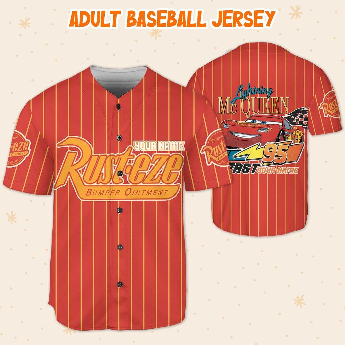 Mckenzieshoponline Vintage Lightning Mcqueen Pixar Cars Movie Personalized Baseball Jersey For Fans - Image 6