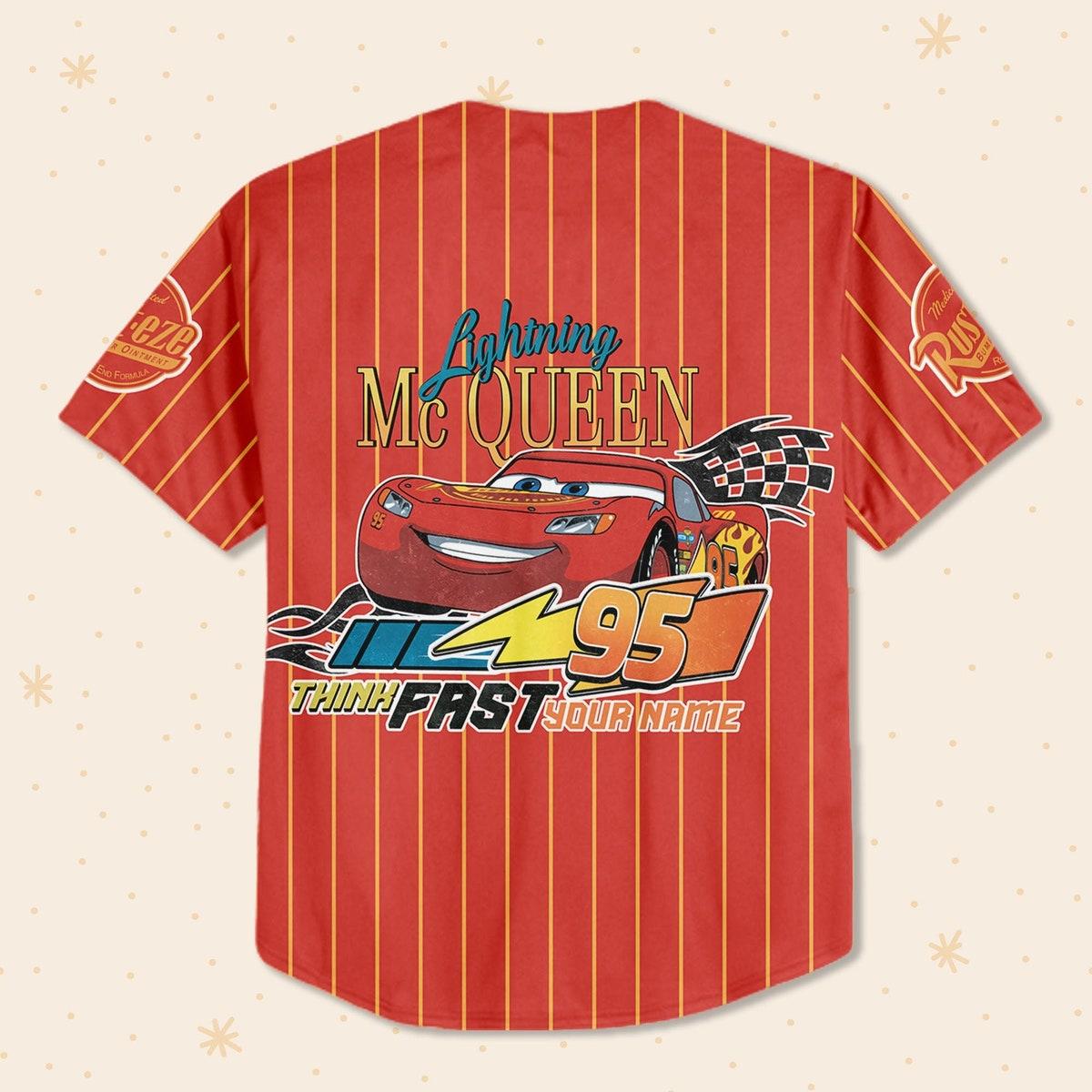 Mckenzieshoponline Vintage Lightning Mcqueen Pixar Cars Movie Personalized Baseball Jersey For Fans - Image 4