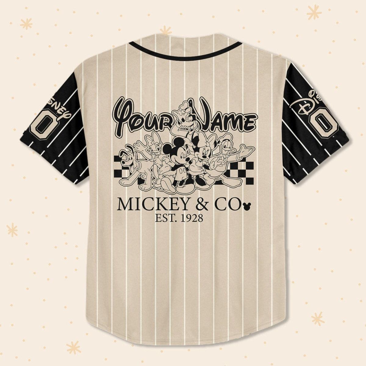 Mckenzieshoponline Vintage Mickey Mouse And Co 1928 Name Disney Personalized Baseball Jersey For Fans - Image 4