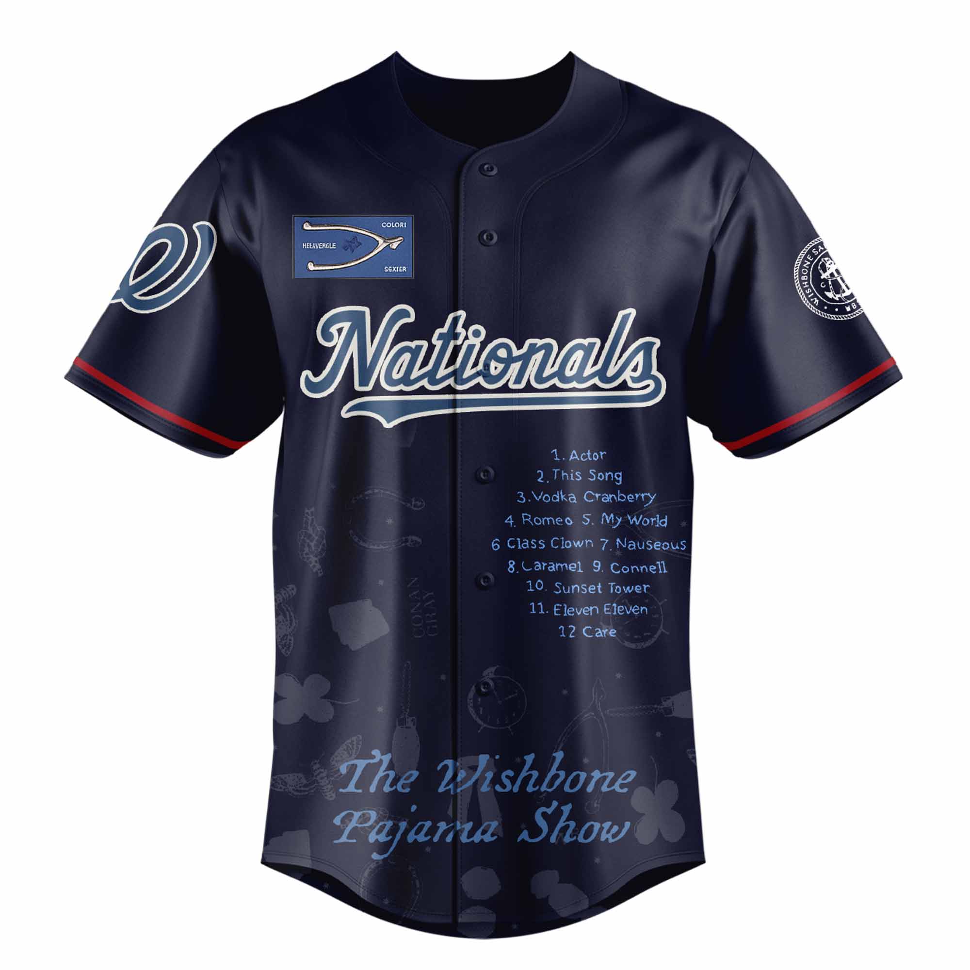 Jerseytrend Washington Nationals MLB x The Wishbone Pajama Show Personalized Baseball Jersey For Fans - Image 2