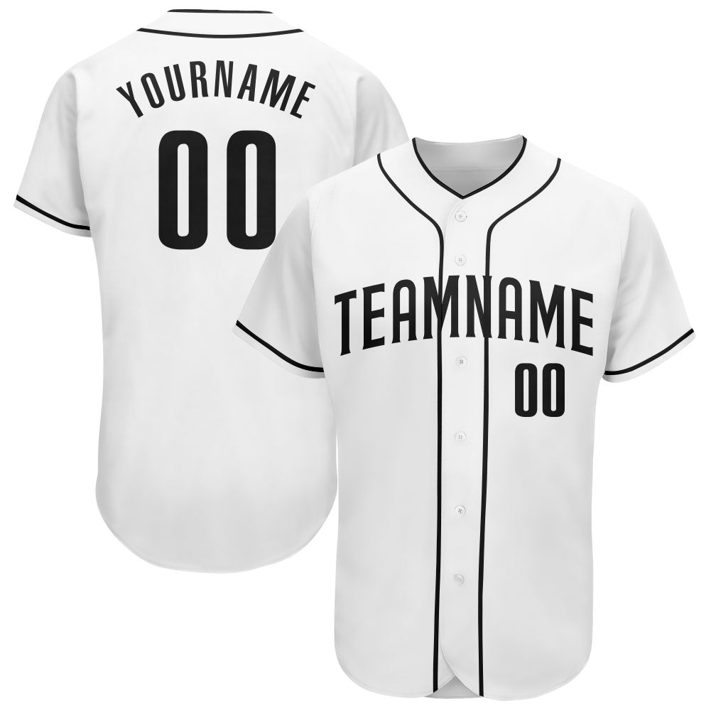 Mckenzieshoponline White Black Personalized Baseball Jersey For Fans