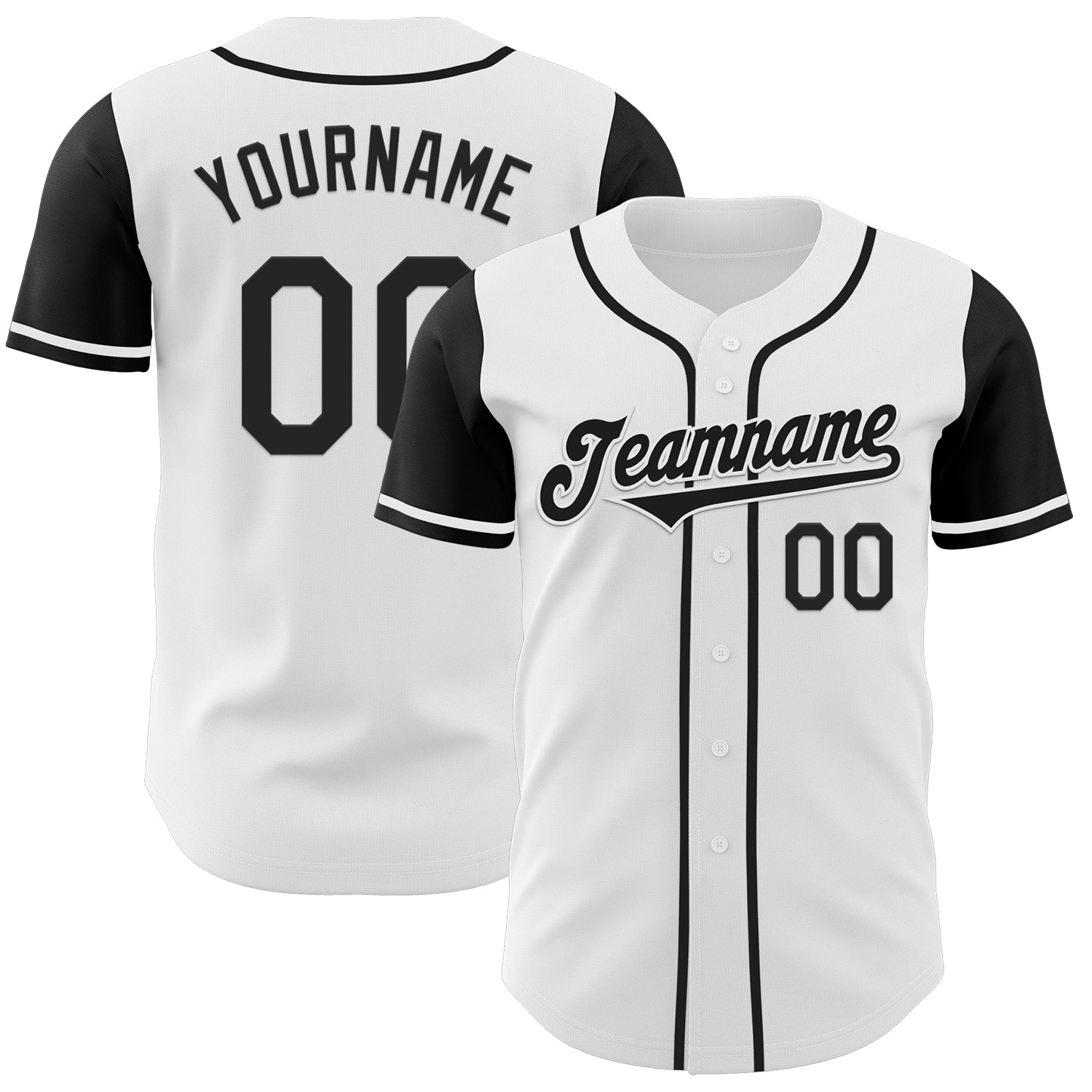Mckenzieshoponline White Black Two Tone Personalized Baseball Jersey For Fans