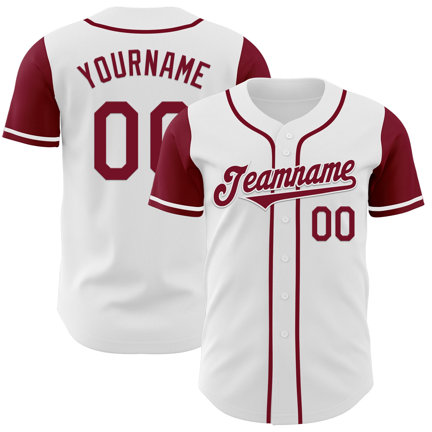 Mckenzieshoponline White Crimson Two Tone Personalized Baseball Jersey For Fans
