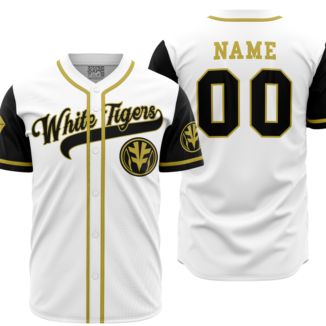 Mckenzieshoponline White Tigers Tommy Oliver Power Rangers Personalized Baseball Jersey For Fans