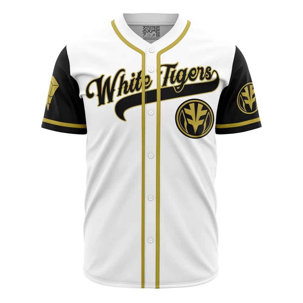 Mckenzieshoponline White Tigers Tommy Oliver Power Rangers Personalized Baseball Jersey For Fans - Image 2