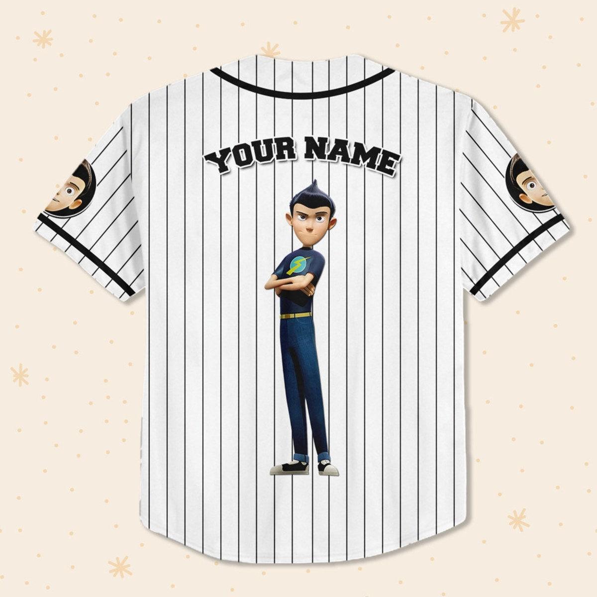 Mckenzieshoponline Wilbur Robinson Black White Meet The Robinsons Personalized Baseball Jersey For Fans - Image 4