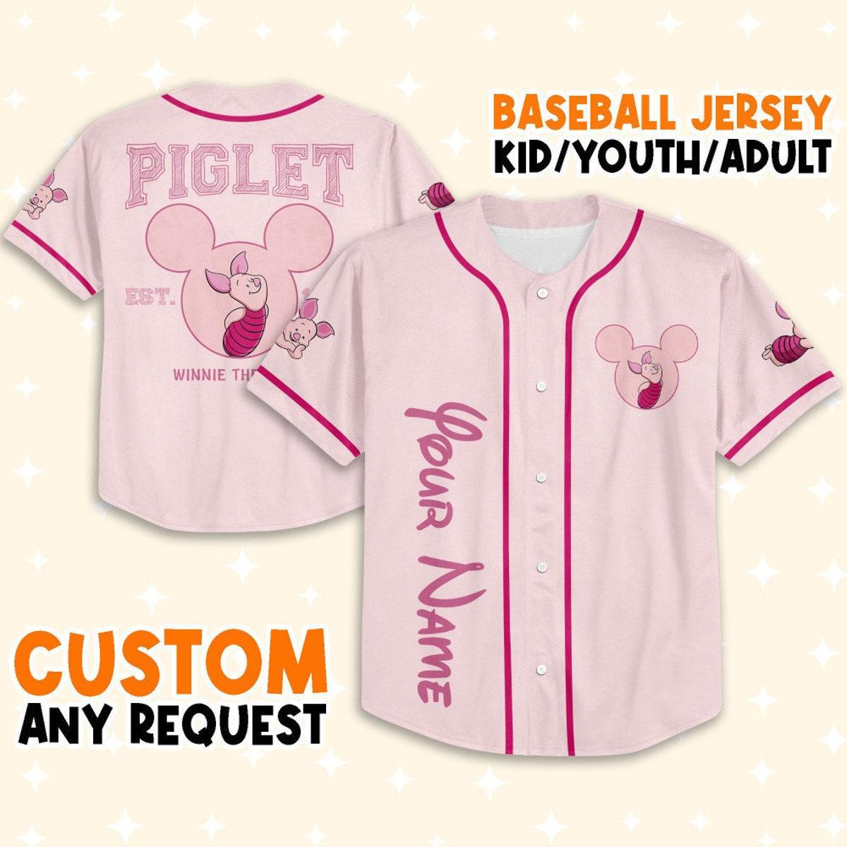 Mckenzieshoponline Winnie The Pooh Piglet Personalized Baseball Jersey For Fans - Image 2