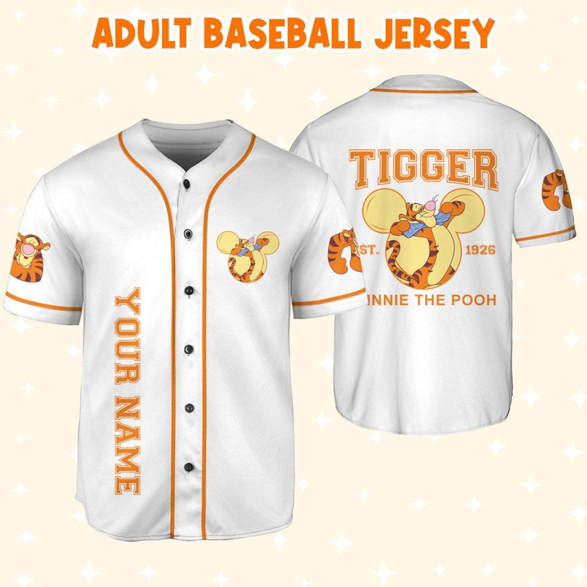 Mckenzieshoponline Winnie The Pooh Tigger Hundred Acre Woods Personalized Baseball Jersey For Fans - Image 7