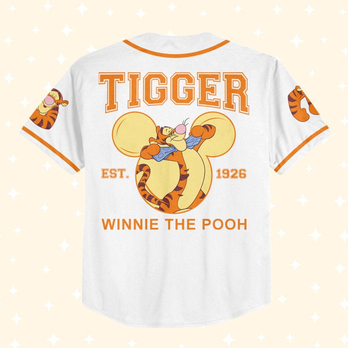 Mckenzieshoponline Winnie The Pooh Tigger Hundred Acre Woods Personalized Baseball Jersey For Fans - Image 4