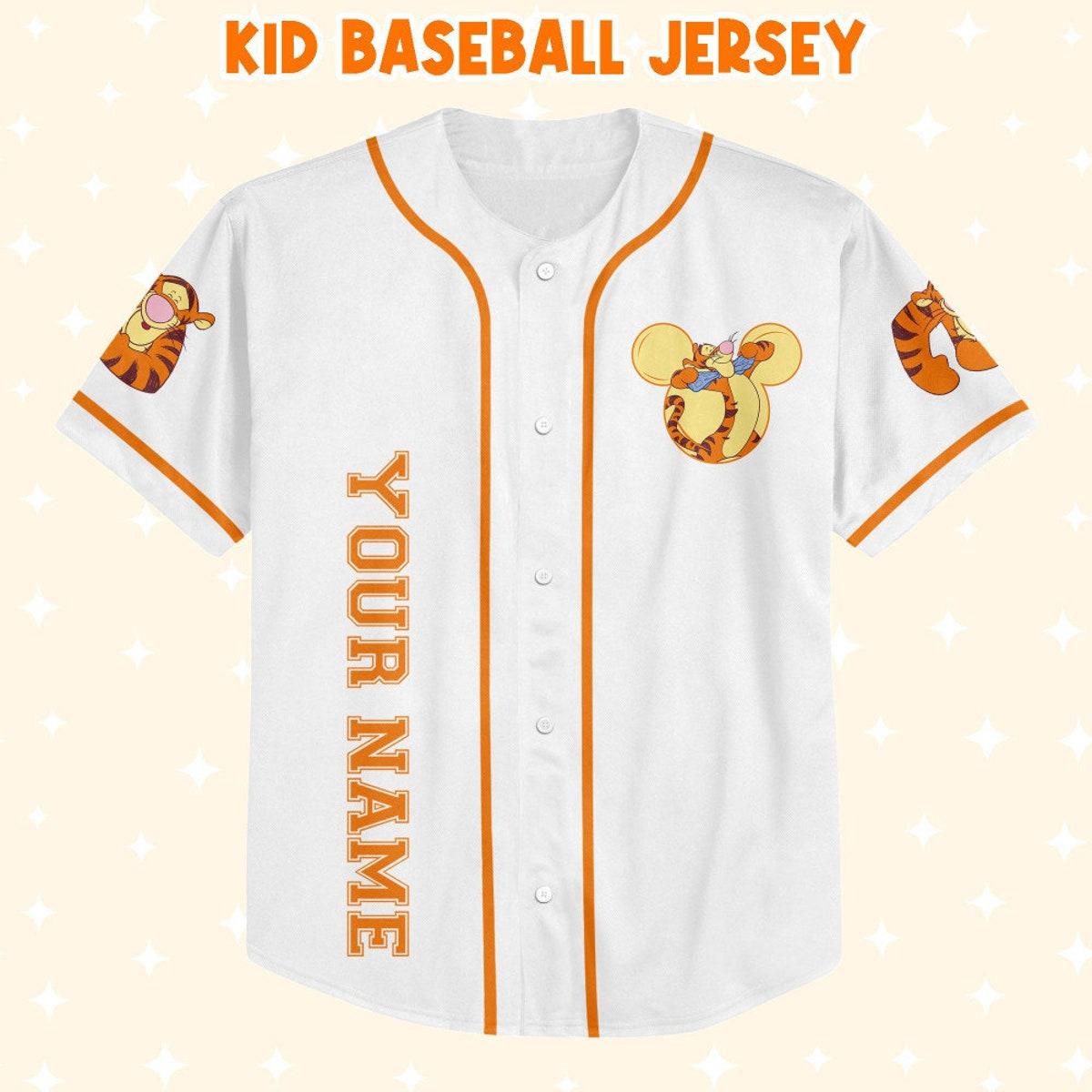 Mckenzieshoponline Winnie The Pooh Tigger Hundred Acre Woods Personalized Baseball Jersey For Fans - Image 3