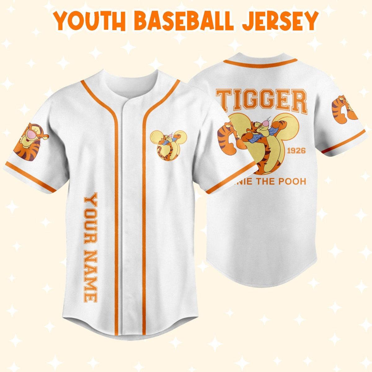 Mckenzieshoponline Winnie The Pooh Tigger Hundred Acre Woods Personalized Baseball Jersey For Fans - Image 6
