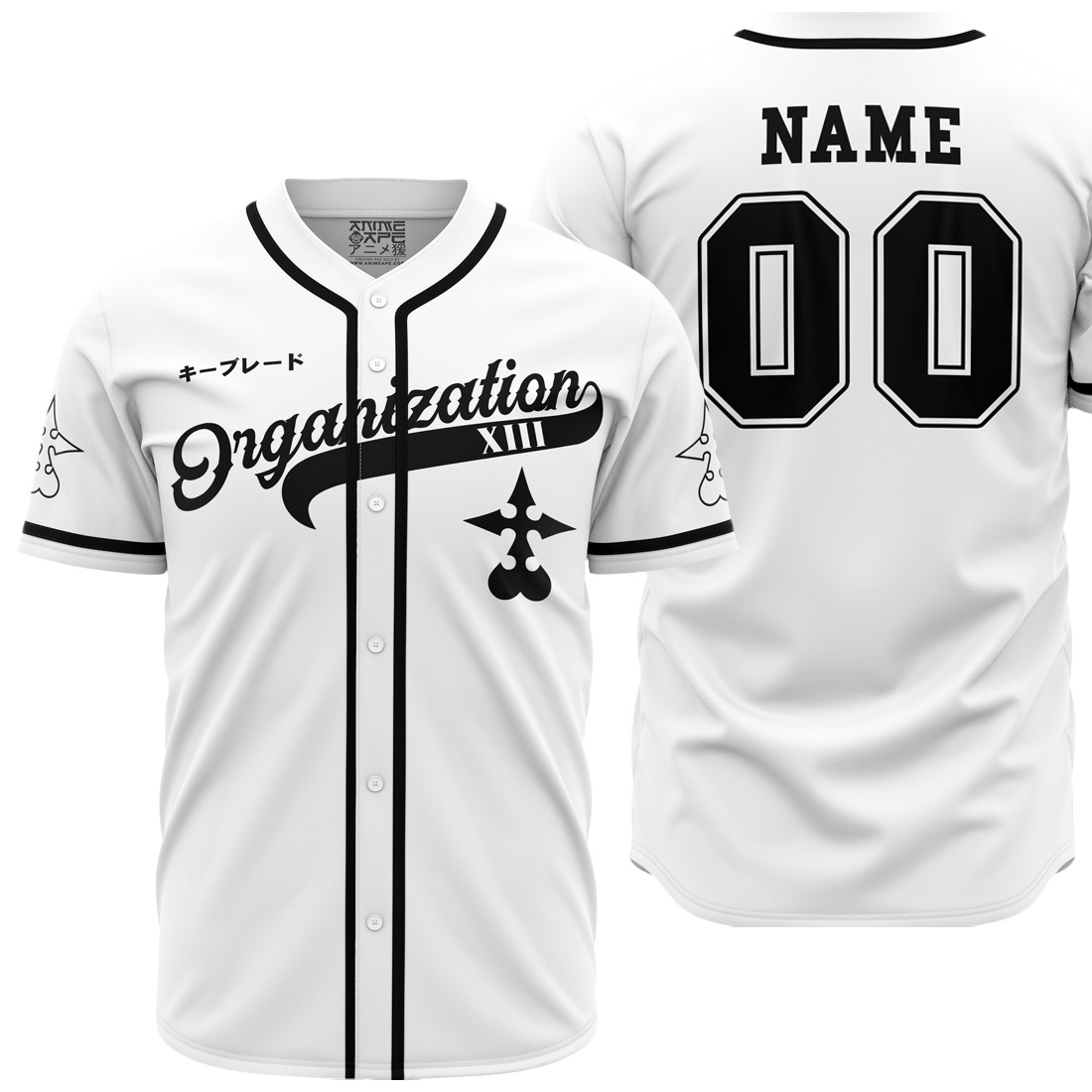Mckenzieshoponline Xemnas Organization XIII Kingdom Hearts Personalized Baseball Jersey For Fans