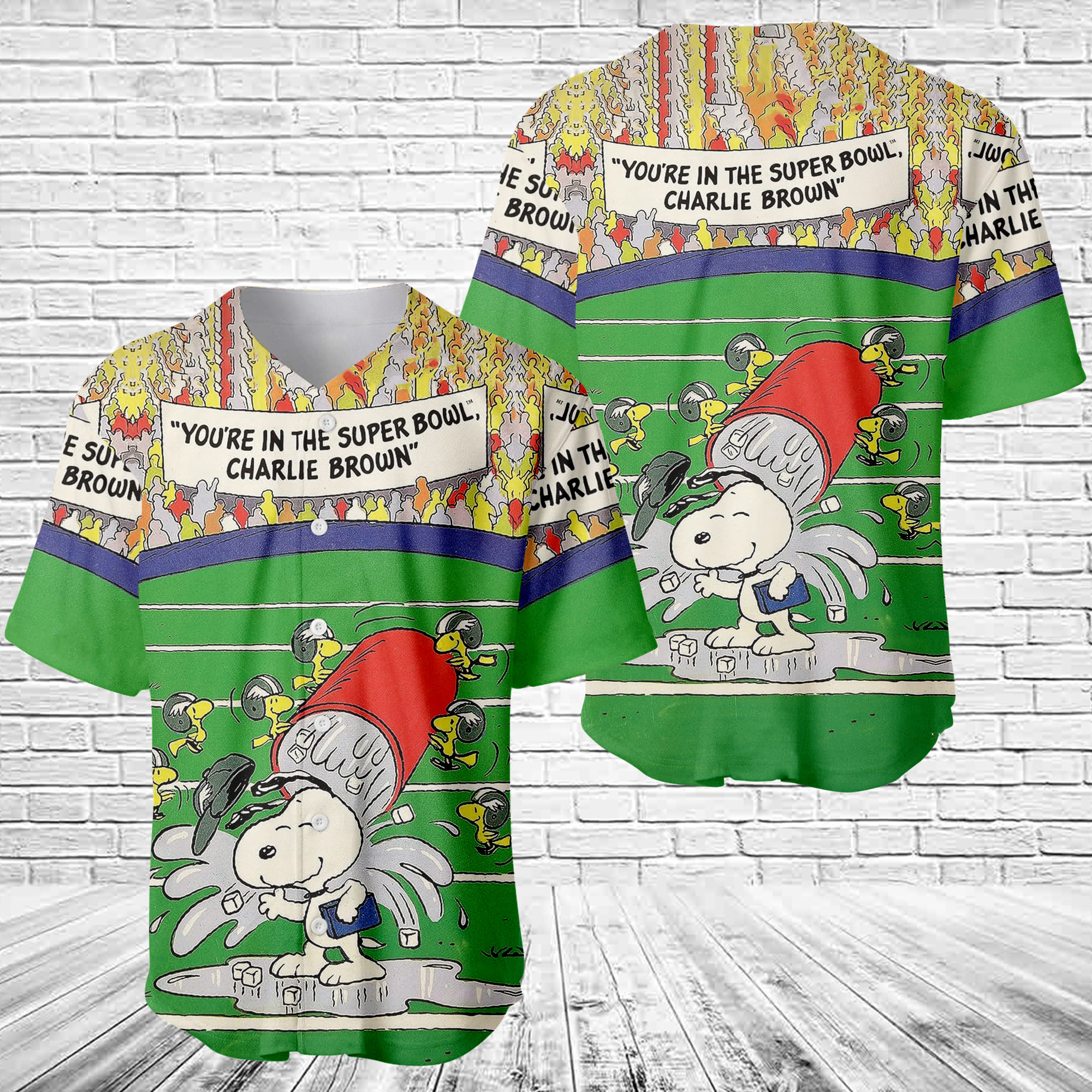 Jerseytrend You're in the Super Bowl x Charlie Brown And Snoopy  Personalized Baseball Jersey For Fans